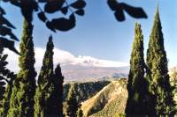 Blick von Taormina auf den Ätna