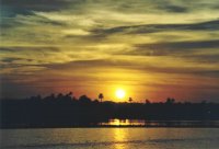 Sonnenuntergang &uuml;bder dem Nil